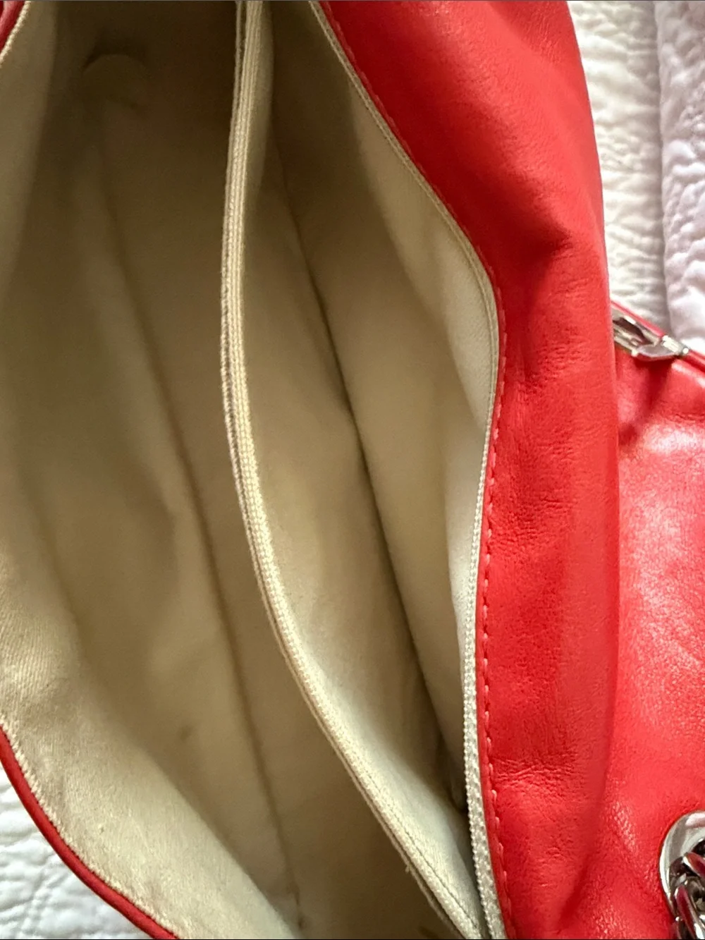 Chanel Quilted Red Chain-Handle Shoulder Bag